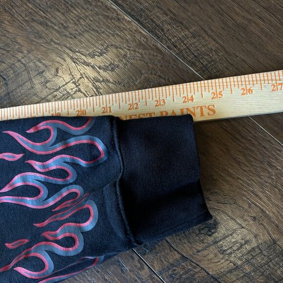 EUC Men's Vans Thrasher Off The Wall Black Flame Sweatshirt | Embroidered MEDIUM - Picture 7 of 11